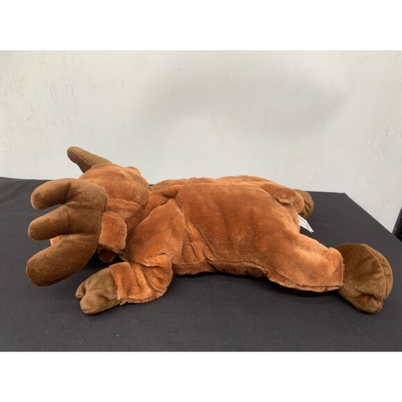 Fiesta Brown Moose 19" Peek a Boo Pillow Plush cream Pillow Moose Picture Zip Cl - Picture 5 of 11